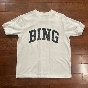 Anine Bing Jaylin ivory Tee sz S